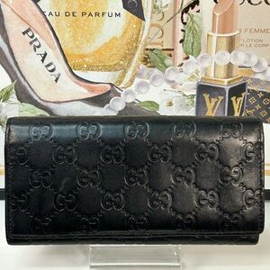 GUCCI Guccissima Leather Continental Wallet- Black 😍🖤